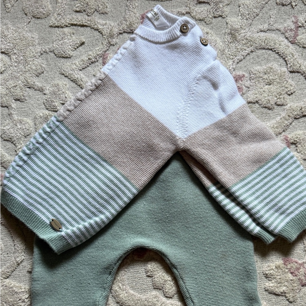 Mayoral Green and White Kids Matching Set